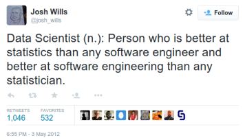 Josh Wills' definition of data scientist